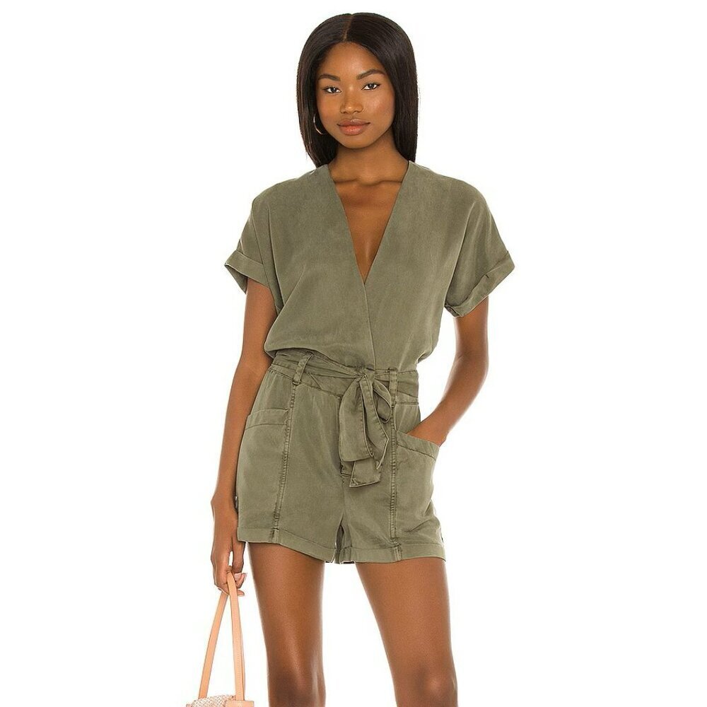 YBF Clothing Axel Romper in Cadet Pigment Green - Size Small